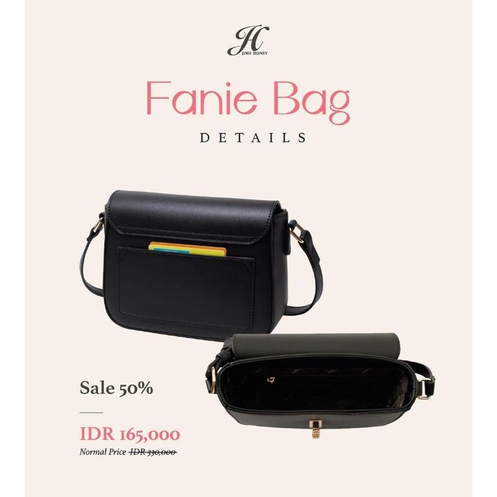 Free Box Fanie Bag Jims Honey Tas Selempang Pesta Wanita Import