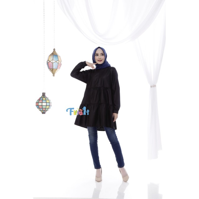 Tunik Toyobo Hitam Cantik Grosir Surabaya