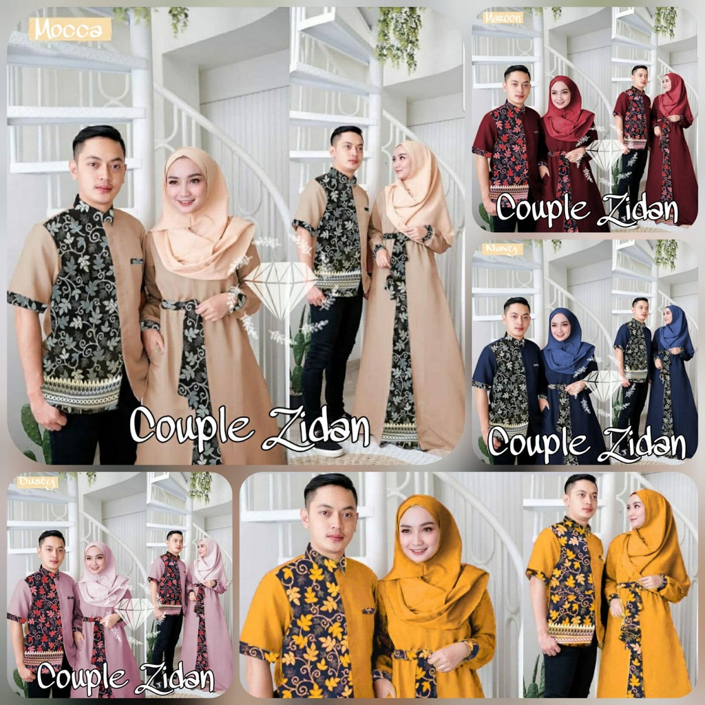 2 UKURAN L XL COUPLE BATIK ZIDAN FASHION MUSLIM MR ADA VIDEO REAL PICT