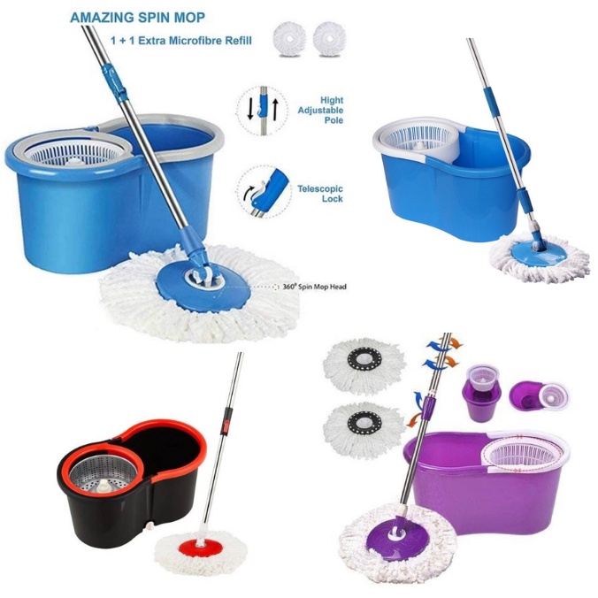 [PROMO]Alat PEL Set Spin Mop PLASTIK / STAINLESS SPIN MOP BEST SELLER  TERLARIS MULTIFUNGSI