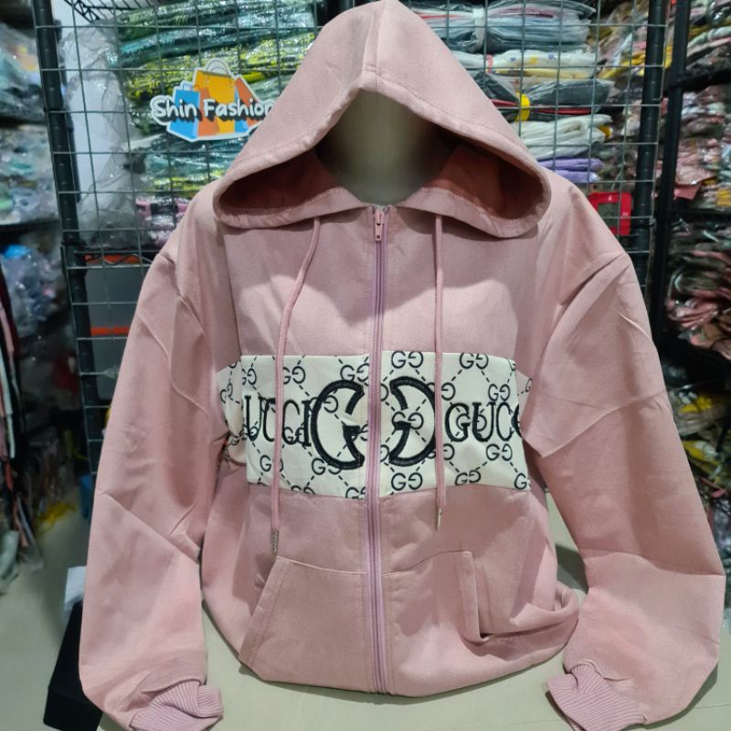 Jaket Suede Import Wanita Fashion XL Besar-Gc mojo Pink
