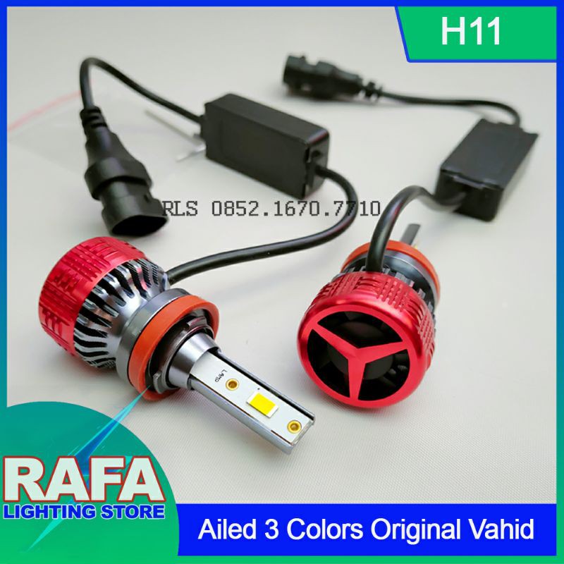 AiLED H11 3 Warna LED Super bright Original Vahid-H11/H9/HB
