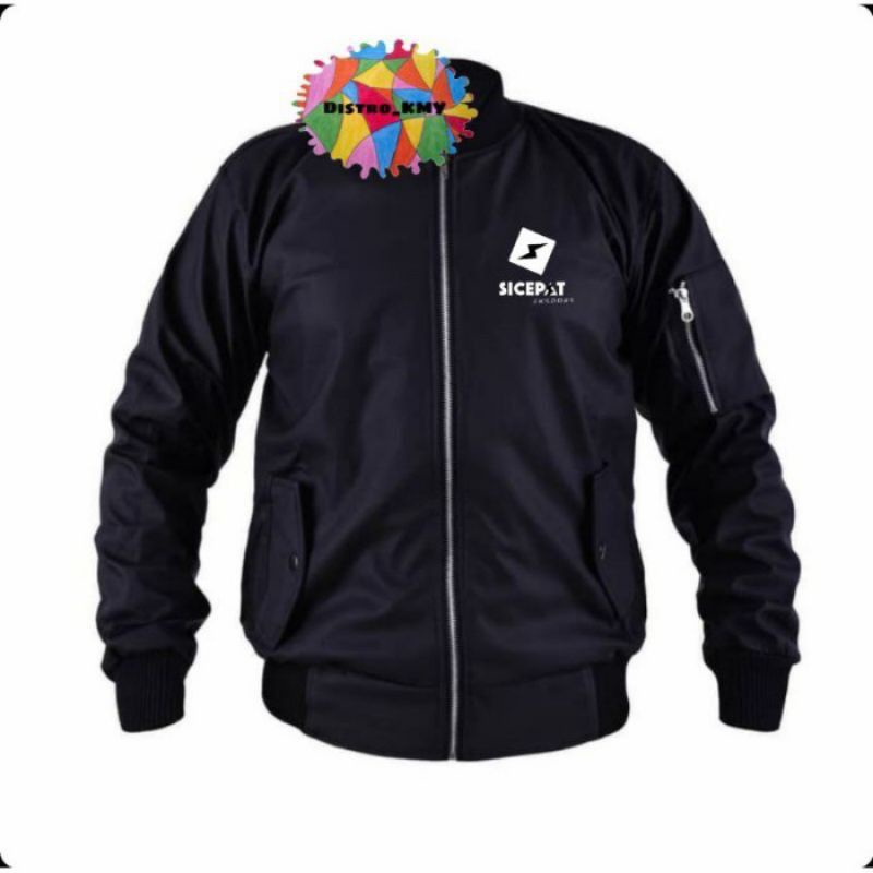 JAKET BOMBER DRIVER ONLINE SICEPAT HITAM