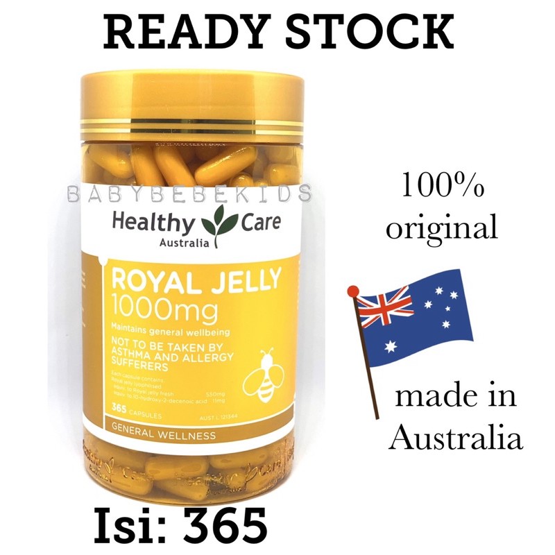 Healthy Care Royal Jelly 1000mg 365 capsules Healthycare Australia 1000