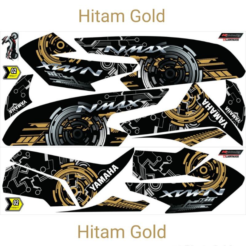 Striping Nmax Lama Variasi Yamaha Sticker Stiker Skotlet Scotlite Body Motor List Body Scotlitte