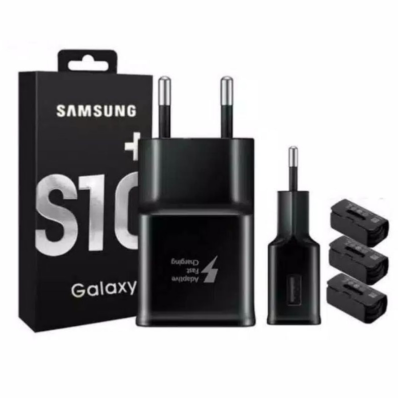 Charger/Tc SMG Galaxy S10 / S10+ S9 S8 Note 9 8 A70 Type-C Fast charging Original Quality Charger/Tc (Black)