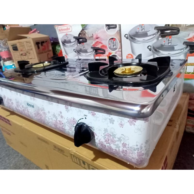 RINAI kompor gas 2 tungku 712 af api turbo bukittinggi
