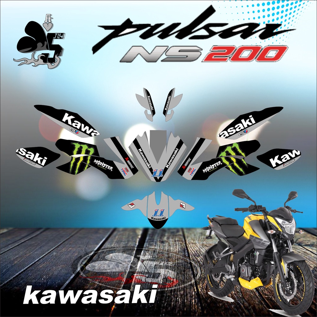 DECAL STICKER FULL BODY KAWASAKI PULSAR NS200 MOTO GP