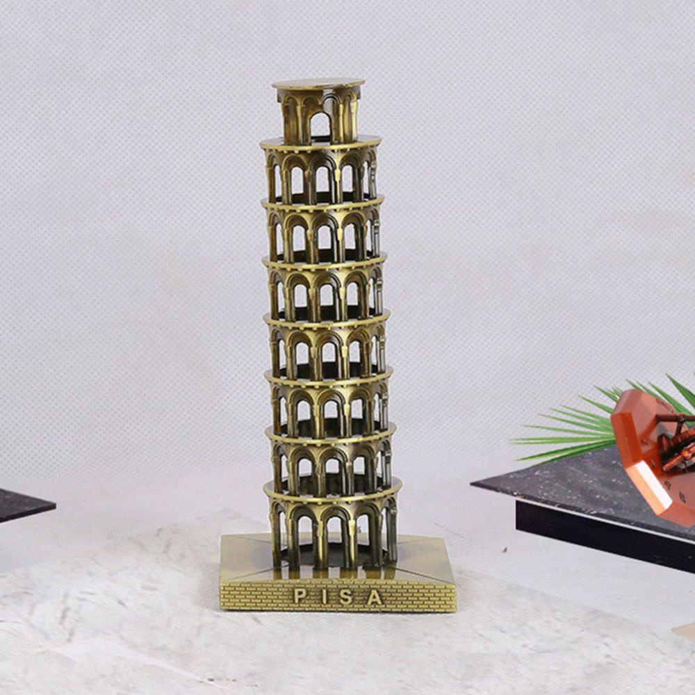 R-FLOWER Condong Menara Pisa Patung Hadiah Souvenir Kerajinan Tangan Dekorasi Ornamen Desktop