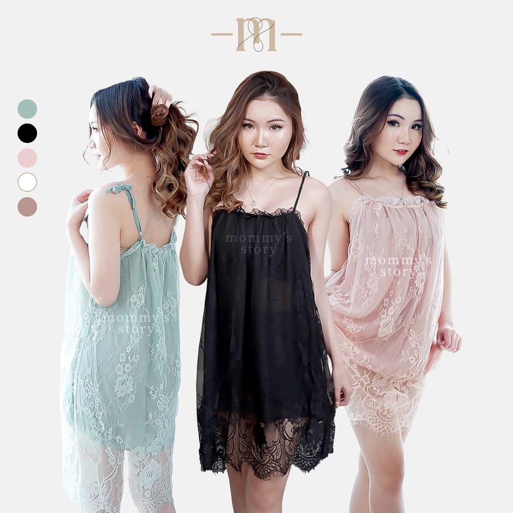 Lingerie Sexy Renda  Baju Tidur Sexy Dress Wanita Dewasa Lingerie Jumbo Setelan Wanita Baju Dinas De