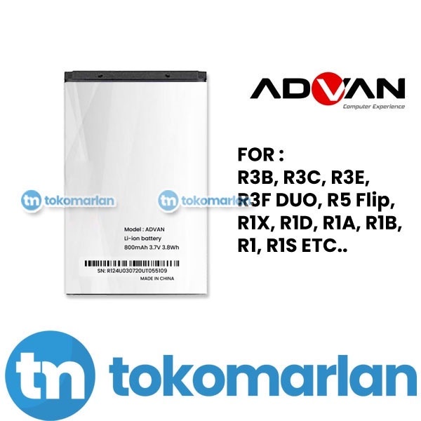 Baterai Advan Hammer For R1D R1A R1B R1 R1S R1X  R3B R3C R3E R3F DUO R5 Flip Original