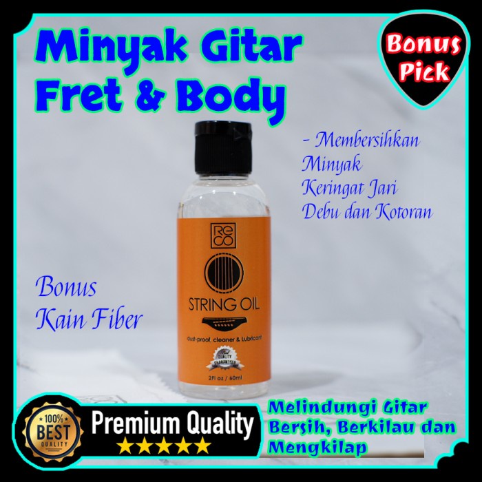 Minyak Senar &amp; Body, Anti Karat Senar, Pembersih Gitar, Pelumas Senar