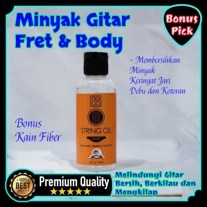 Minyak Senar &amp; Body, Anti Karat Senar, Pembersih Gitar, Pelumas Senar