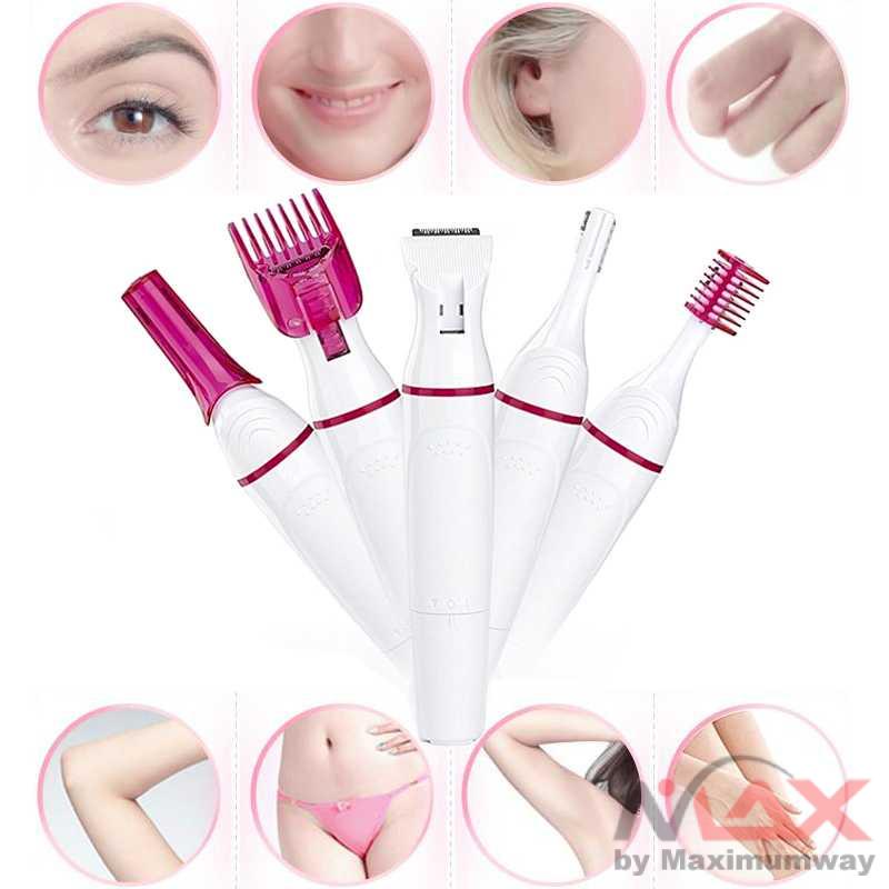 Biutte.co 5in1 Cukur Bulu Wanita Lengkap Alis, Ketiak, Kemaluan, Kaki, Bulu Halus Semua bisa 5 in 1 Practical Women Hair Removal Electric Shaping Female Shaving Machine Mini Shaver Trimmer Razor For Underarm Facial Tool