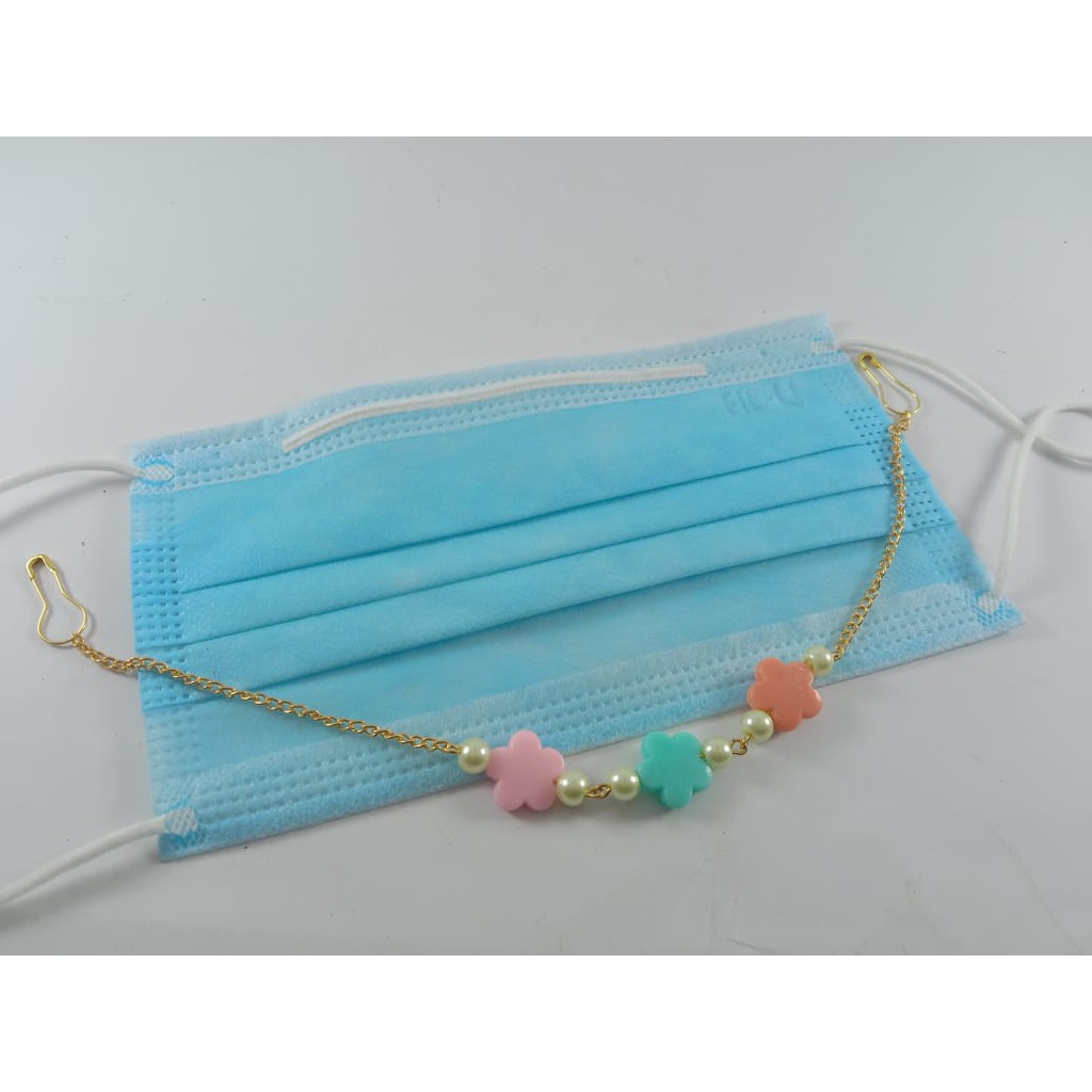 Moza Konektor Masker hijab masker mutiara strap korea Fashion wanita Konektor Hijab