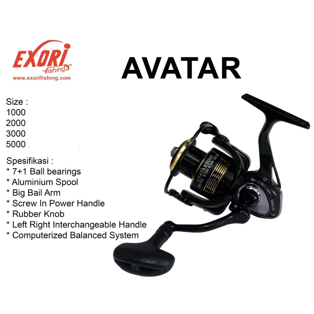 Reel SPINNING EXORI AVATAR (POWER HANDLE)