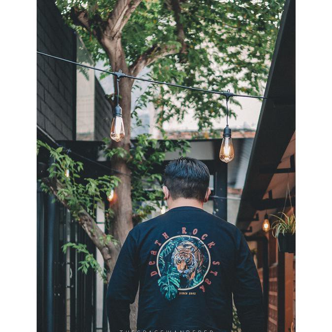 Hot Sale Kaos Pria Keren♎ Tiger won't give up just yet - Kaos Deathrockstar - L, Lengan Panjang