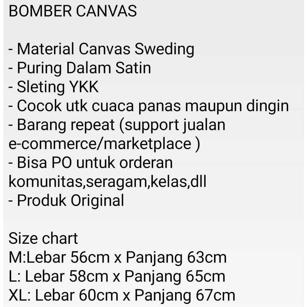 BOMBER JACKET CANVAS ORIGINAL WOLV