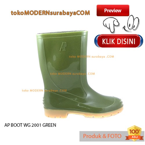 AP BOOT WG 2001 GREEN sepatu boots anti air sepatu banjir