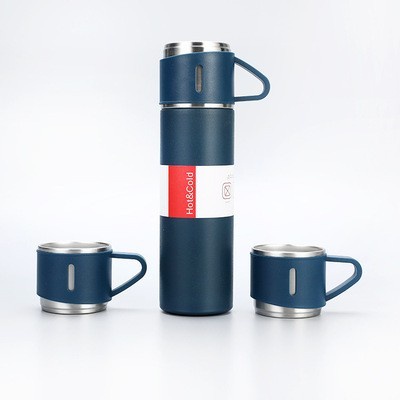 Termos Vacum Set Cangkir -Termos Stainless Steel - Vacuum Flask Set