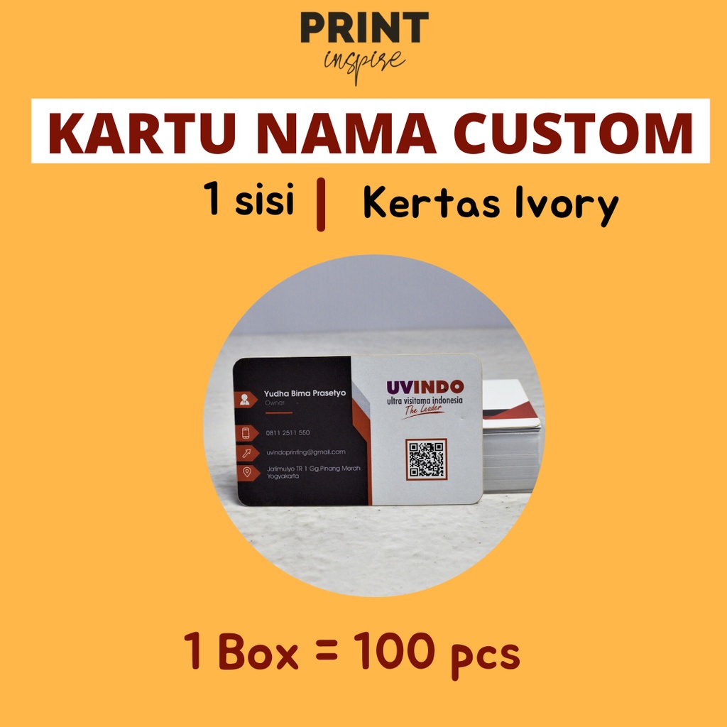 

Kartu Nama IVORY 260 gsm Custom Cutting (FREE BOX - FREE LAMINASI)
