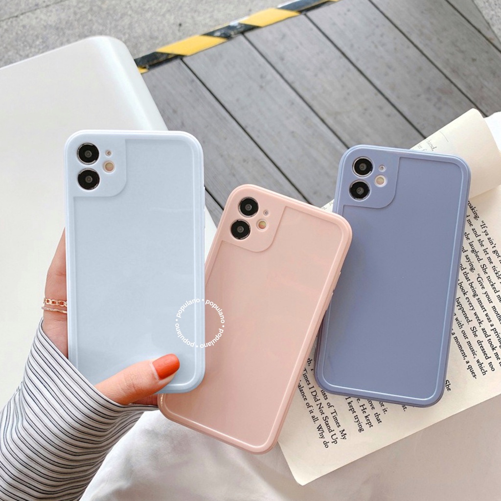 Casing Glossy Full Camera Protection Soft Case Polos iPhone Campro Glossy Campro Case iPhone