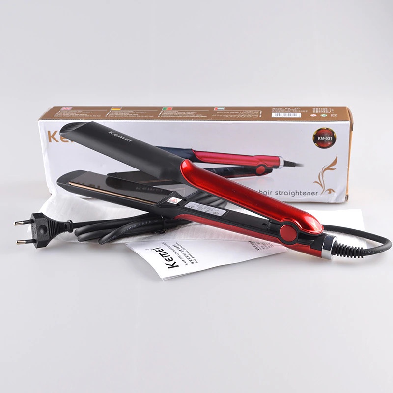 Pelurus Rambut Pemanasan Cepat Catokan Rambut Kemei Straightener Profesional