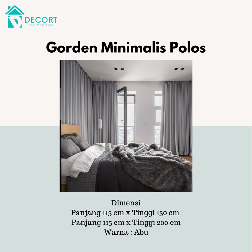 Gorden Minimalis Polos | Tirai Minimalis | Tirai Gorden Polos