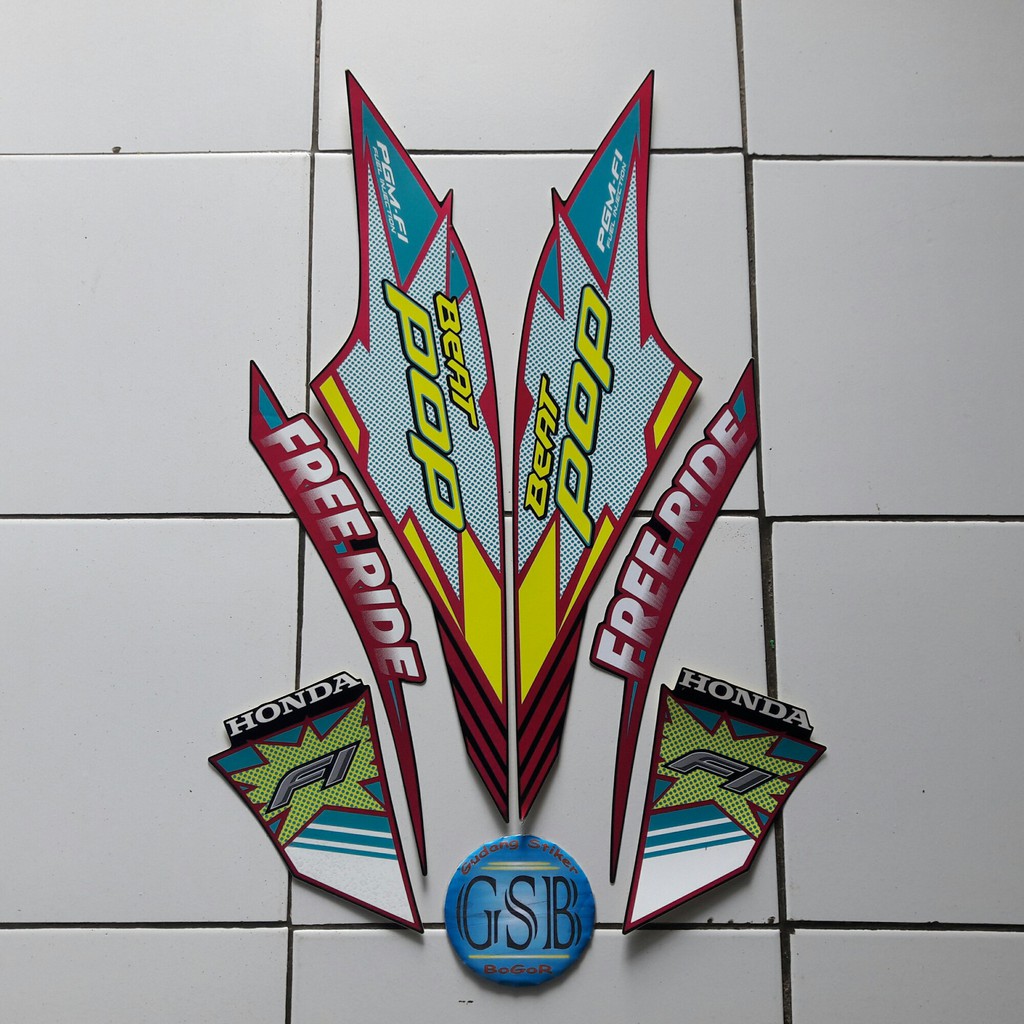 Stiker Lis Motor Honda Beat Pop 2016 Hitam Pink Shopee Indonesia