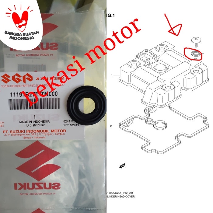 ed4010d Seal Karet Sil Baut Cover Head Suzuki Fu Skywave Spin Skydrive Hayate Fe02F0