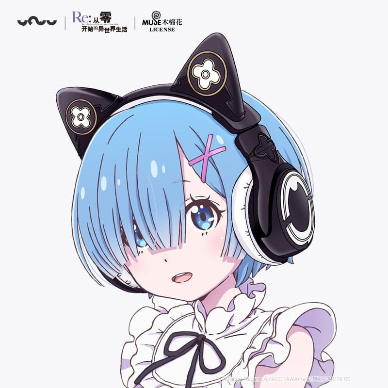 YOWU Cute cat Bluetooth headphone Anime jepang : Life in a different world from zero