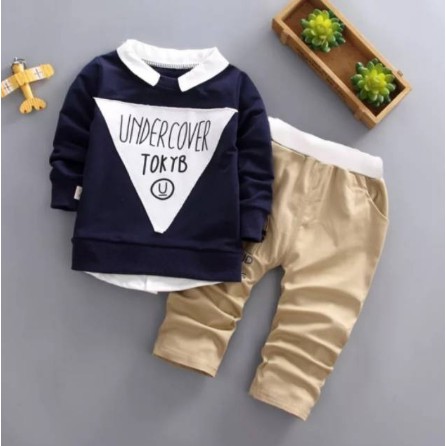  BAJU  SETELAN ANAK  LAKI  LAKI  SET FISH KID USIA UMUR  3 5 