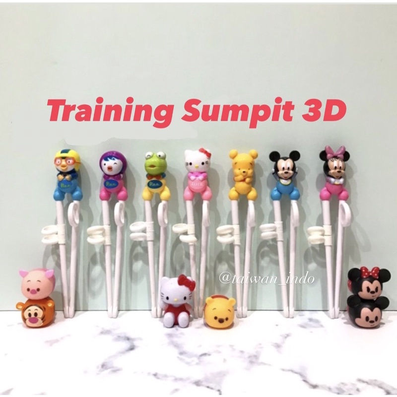 Training Chopstick 3D Sumpit Latihan Anak Sumpit Anak Imut Belajar Sumpit Anak Karakter Mickey Pororo Disney Princess