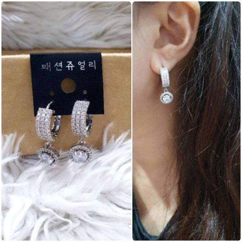 Anting Silver925 Perak Mata Kilau anting silver Anti Karat anti alergi premium Quality S04