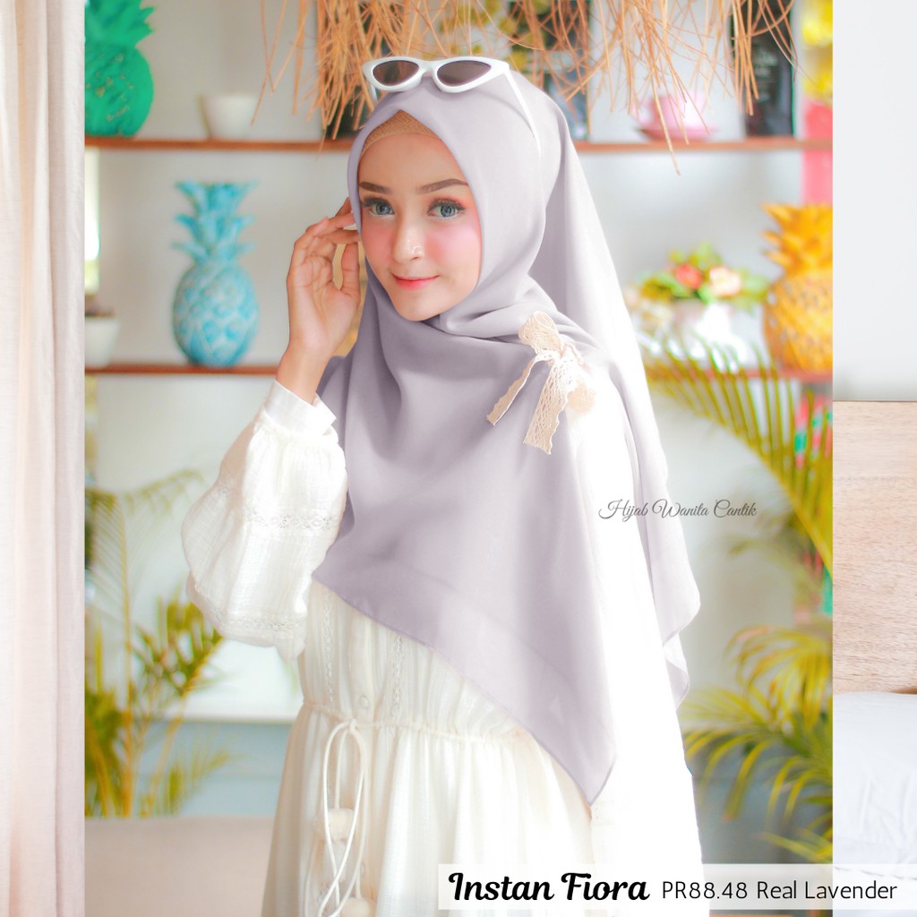 Hijabwanitacantik - Hijab Instan Fiora | Hijab Instan | Jilbab Instan Voal-Real Lavender