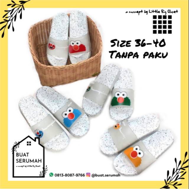 BEST SELLER Sandal  kokop karakter ELMO  Shopee Indonesia