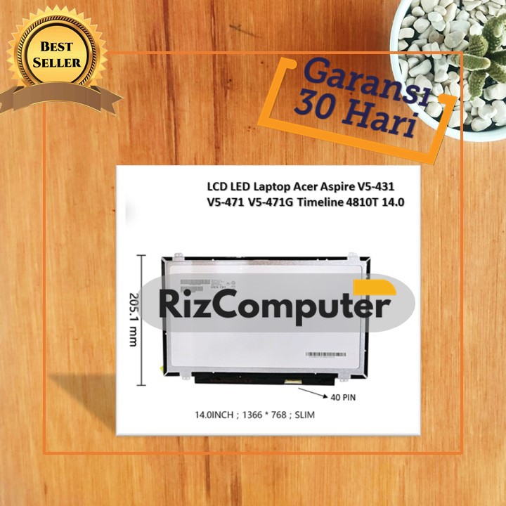 LCD LED Laptop Acer Aspire V5-431 V5-471 V5-471G Timeline 4810T 14.0