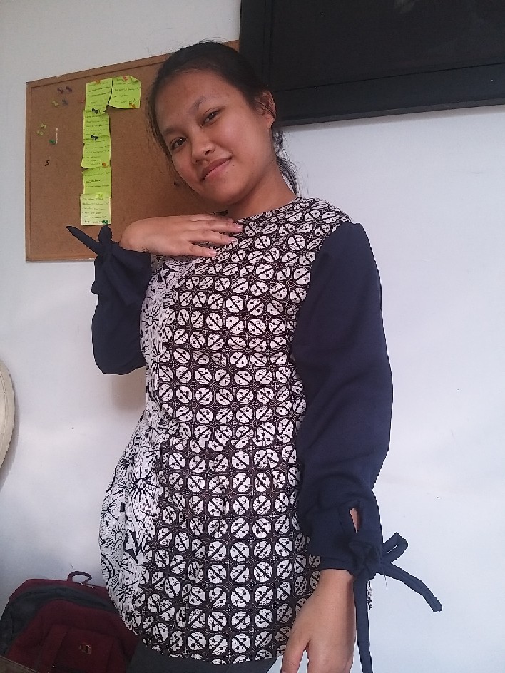 Tey-17 Batik Wanita Asj Sa Hrb026 Kenongo Kemeja Tosca Pendek