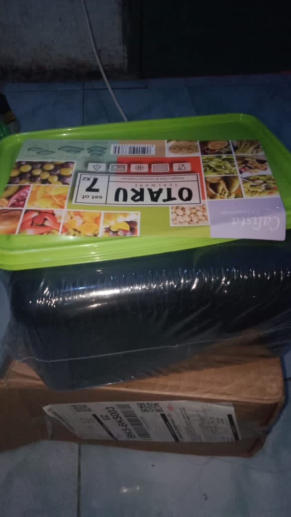 Calista Otaru Smoke Isi 14 Pcs (7 Set) / Toples Plastik / Tempat Makanan / Container / Warna Hijau