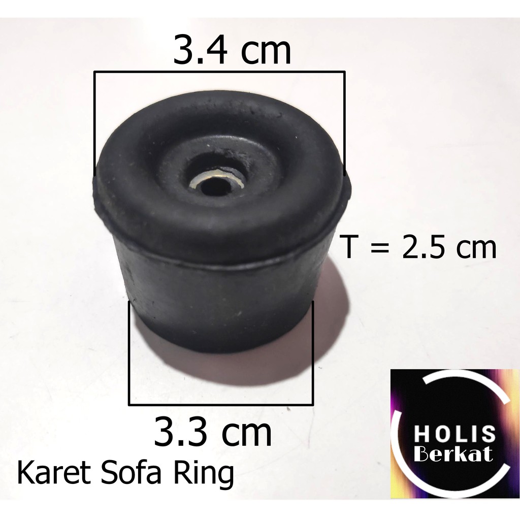 Karet Sofa Ring Hitam / Pengaman Pintu / Door Stopper