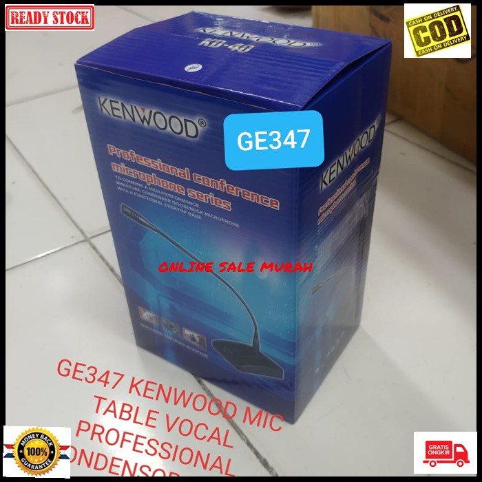 G347 Kenwood mic meja condenser mik table desk standing electret condesor microphone meeting pidato mikrophone podium mimbar peka sensitif profesional pro audio sound sistem meting vokal vocal panggung dj studio rapat G347   PAKAI MIC INI SUARA BIASA BIAS