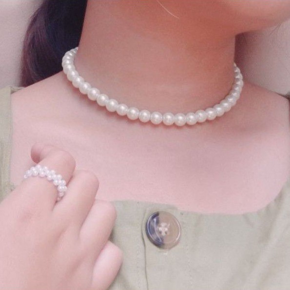 Senada Victory Kalung Choker Mutiara Handmade Coker Pesta SV000012