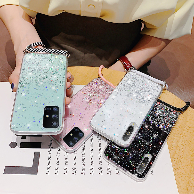 Casing OPPO A15 R17 Pro 4 3 Pro A53 A91 F15  OPPO K3 Cover Kalung Lanyard Case Untuk OPPO Reno 4 OPPO F7