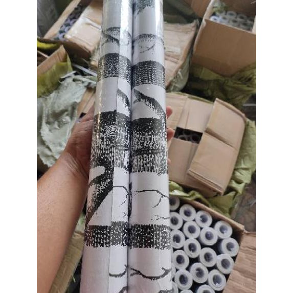 Bagus Wallpaper dinding PREMIUM 45cm x 10m Motif Batang Pohon Hitam kode 6783 .. .. ..