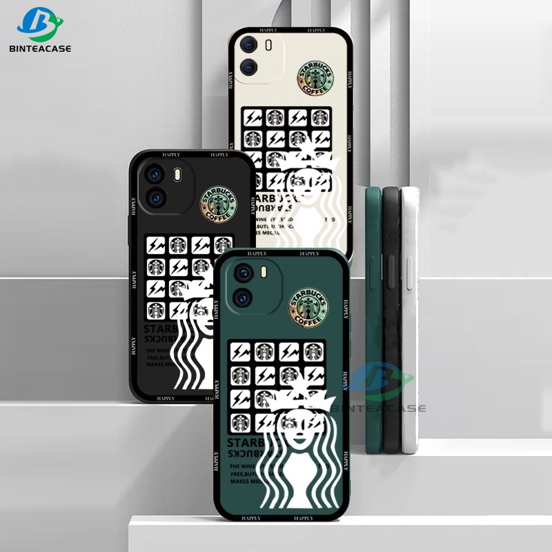 Casing VIVO Y36 Y02 Y21T Y33S Y21S Y33S Y11 Y12 Y15 Y17 Y12S Y12A Y15S Y15A Y20S Y20i Y19 Y91C Y30 Y50 Y51 S1 Fashion Square Coffee Goddess Silikon Phone Case Binteacase