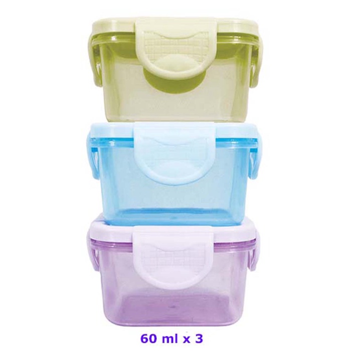 Baby Safe Food Container FC002 Wadah Makanan Isi 3 pcs 60ml