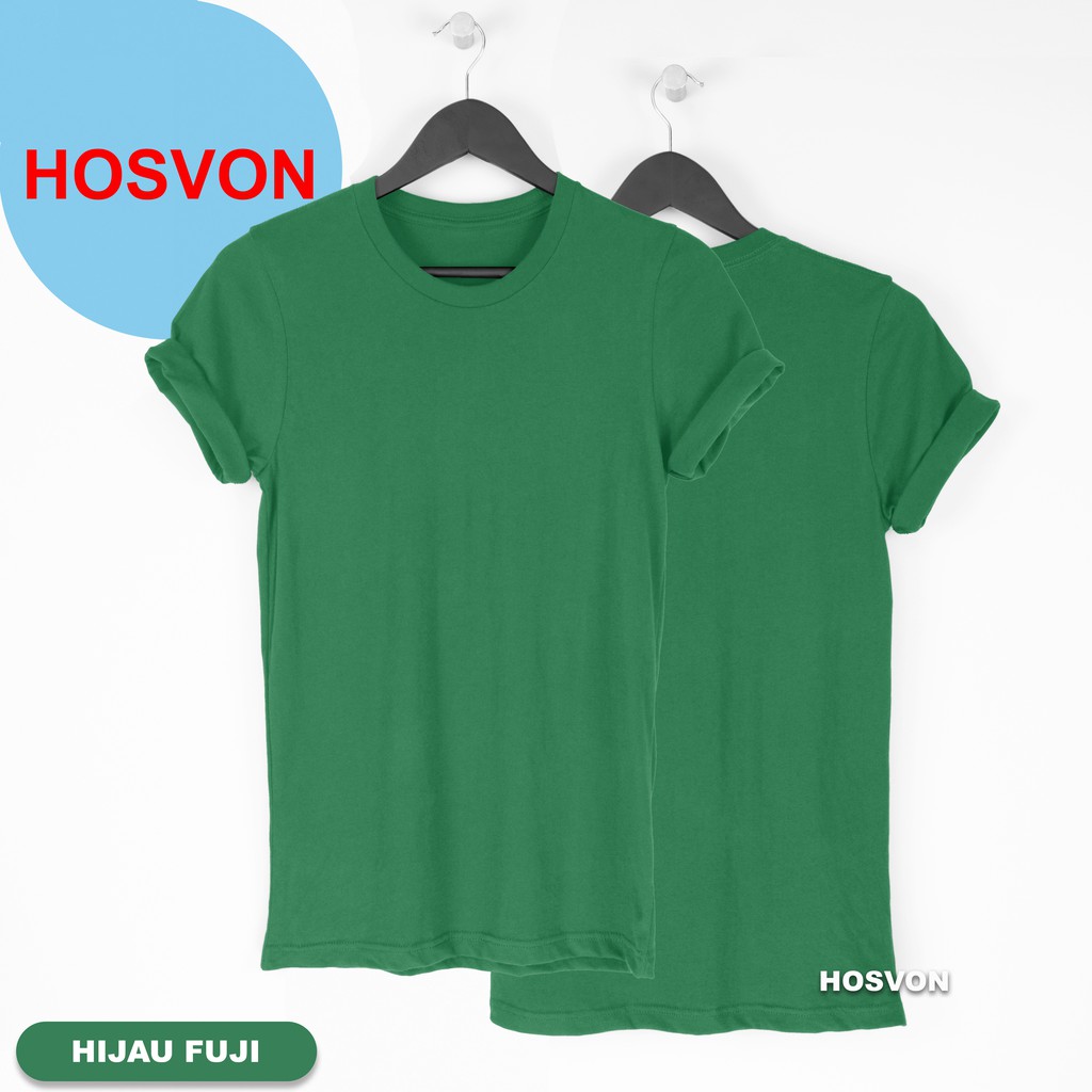 HIJAU FUJI Cotton Combed 20s Lengan Pendek (PRIA &amp; WANITA)