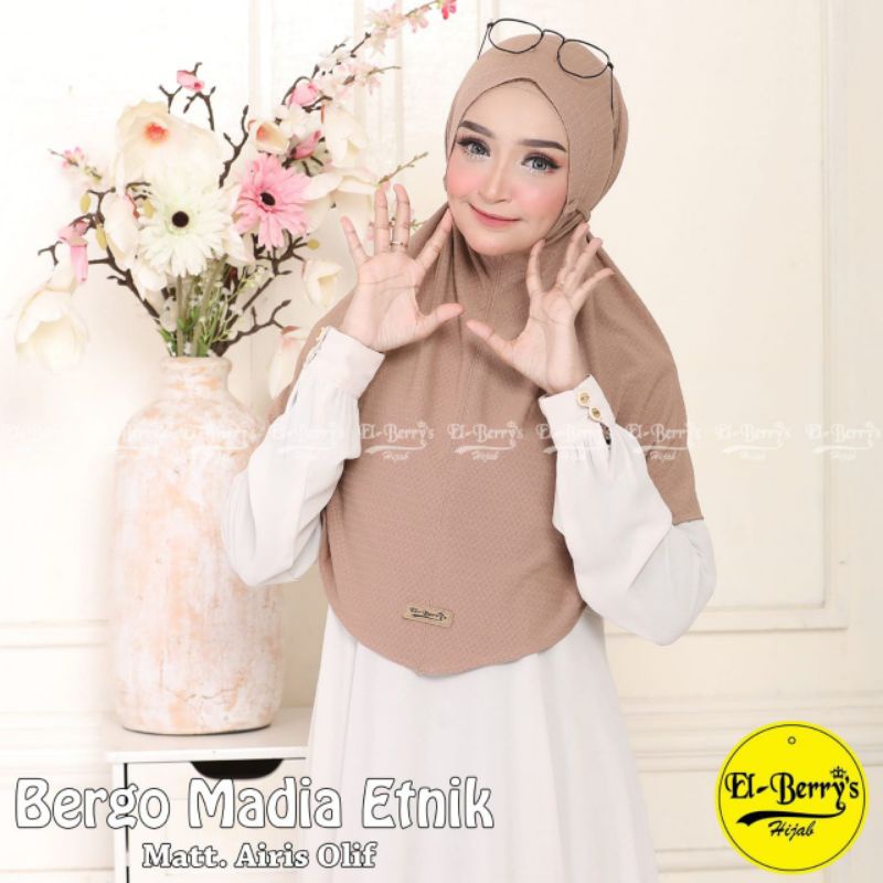 HIJAB INSTAN MADIA ETNIK/ BERGO BY EL-BERRYS HIJAB