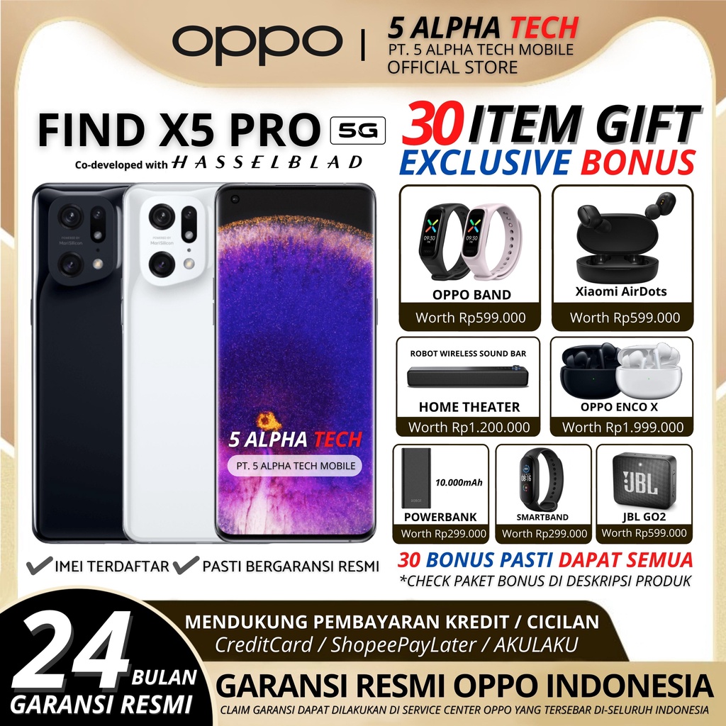 OPPO FIND X5 PRO 12/256GB 5G NFC HASSELBLAD GARANSI RESMI OPPO