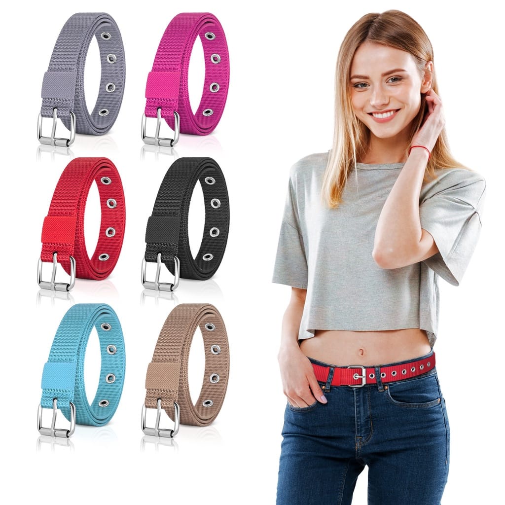 IKAT PINGGANG WANITA SABUK WANITA TALI NYLON CANVAS KEPALA RODA WOMEN BELT AKSESORIS FASHION